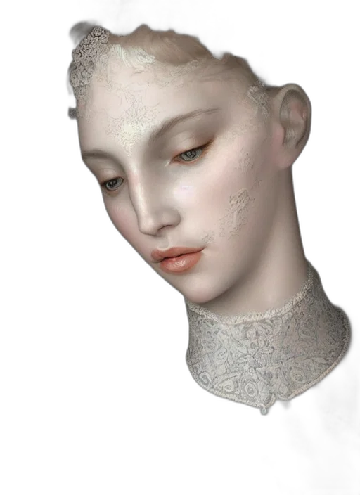 face, jewelry, robot, mask, photorealistic, 3d render, fantasy art, concept art transparent PNG cut-out