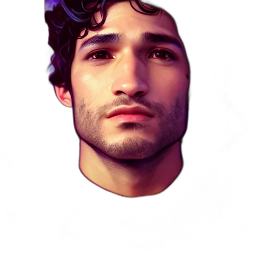face, crown, jacket, staff transparent PNG cut-out