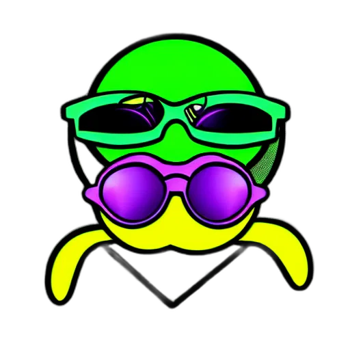 staff, mask, cartoon, pixel art, concept art, 3d render, neon, green transparent PNG cut-out