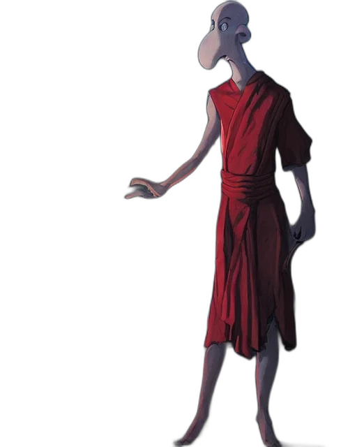 dress, creature, staff, mask, concept art, 3d render, fantasy art, photorealistic transparent PNG cut-out