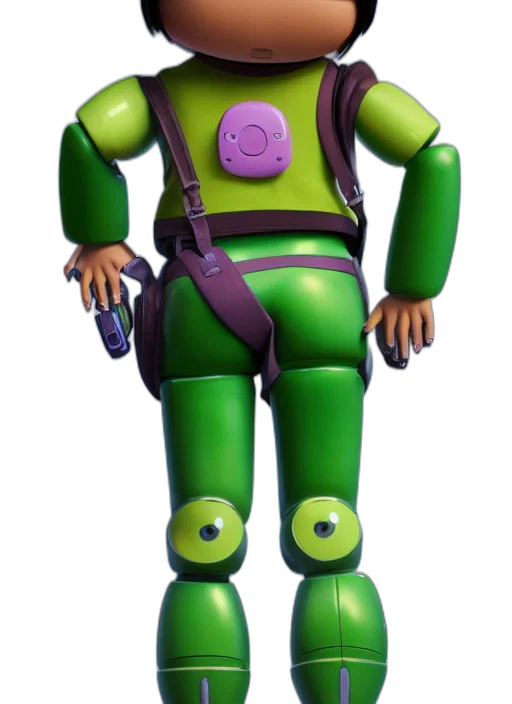 robot, staff, jacket, creature transparent PNG cut-out