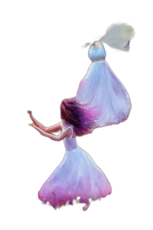 dress, hair, crown, creature transparent PNG cut-out