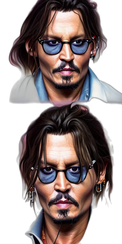face, photorealistic, comic book art, cartoon transparent PNG cut-out