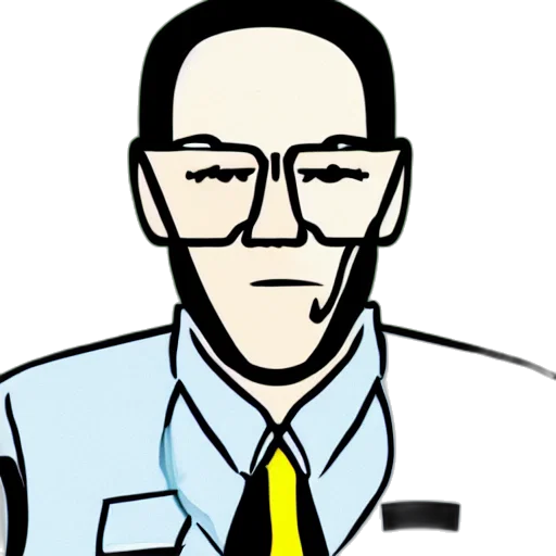staff, face, cartoon, comic book art, pixel art, concept art, fbi, agent transparent PNG cut-out