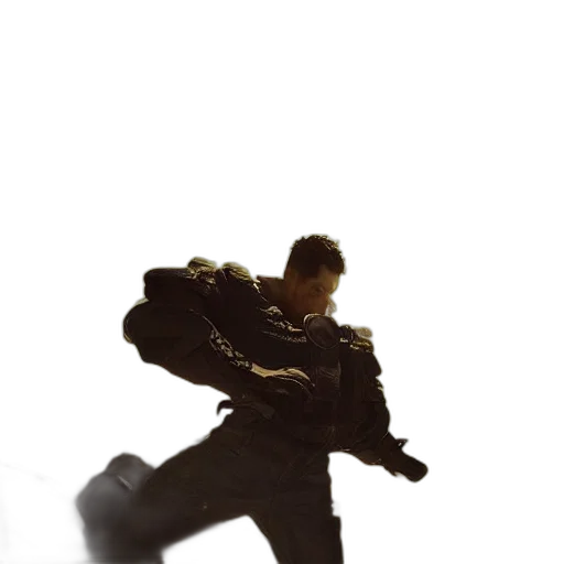 jacket, weapon, robot, creature transparent PNG cut-out