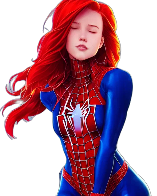 dress, comic book art, fantasy art, concept art, cartoon, red, haired, mary transparent PNG cut-out