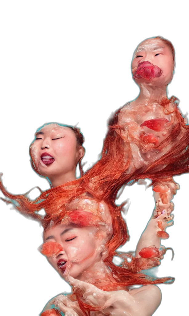 creature, hair, mask, face transparent PNG cut-out