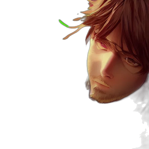 face, mask, hair, photorealistic transparent PNG cut-out