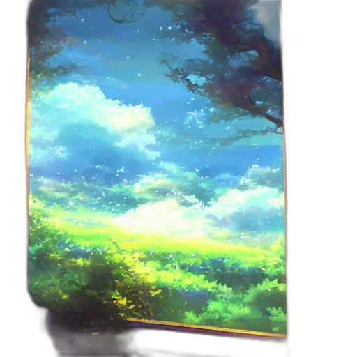 tree, dress, bottle, oil painting transparent PNG cut-out