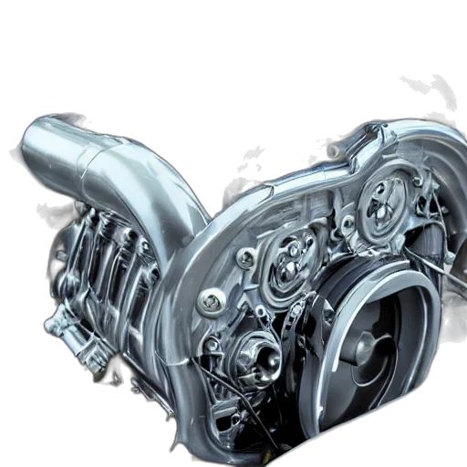 car, weapon, robot, 3d render, photorealistic, concept art, engine, runs transparent PNG cut-out