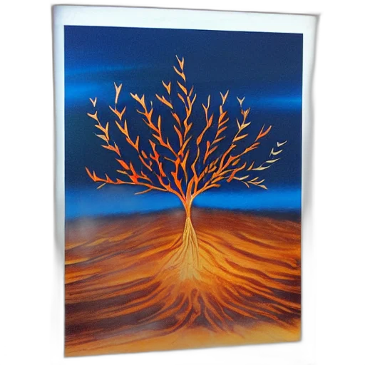 tree, crown, hair, flower, photorealistic, oil painting, watercolor, concept art transparent PNG cut-out