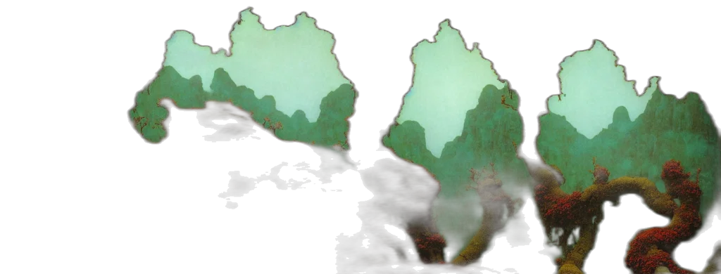 crown, tree, dragon, hair, 3d render, concept art, photorealistic, vaporwave transparent PNG cut-out