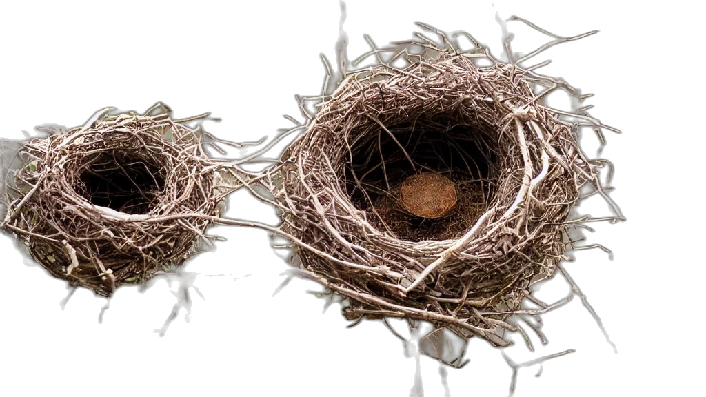 hair, telephoto, lens, sample, bird, nest, branch, woods transparent PNG cut-out