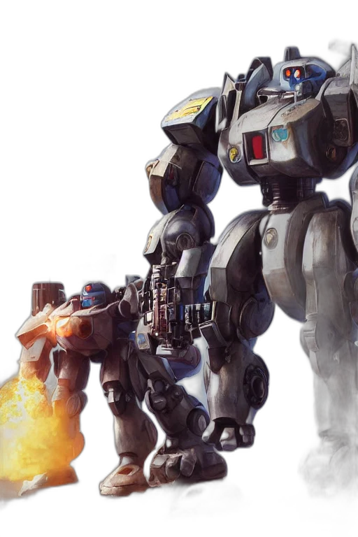 robot, weapon, concept art, fantasy art transparent PNG cut-out