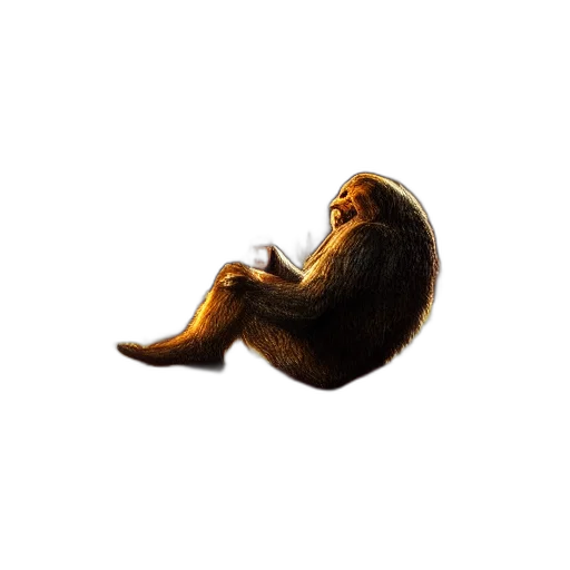 animal, hair, creature, staff, photorealistic, concept art, 3d render, pixel art transparent PNG cut-out