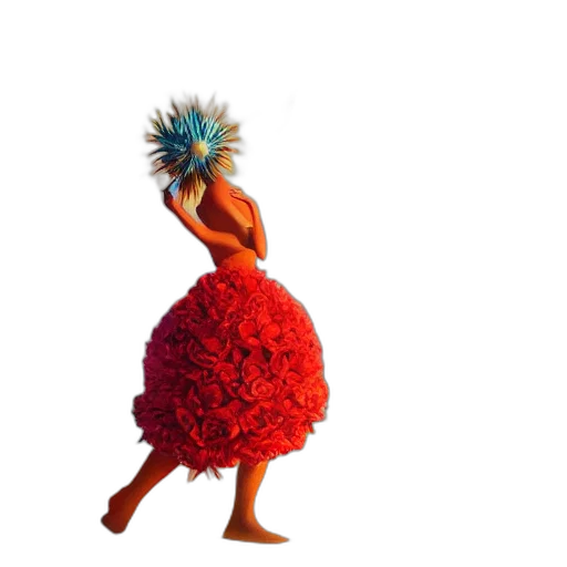 dress, hair, flower, hat transparent PNG cut-out