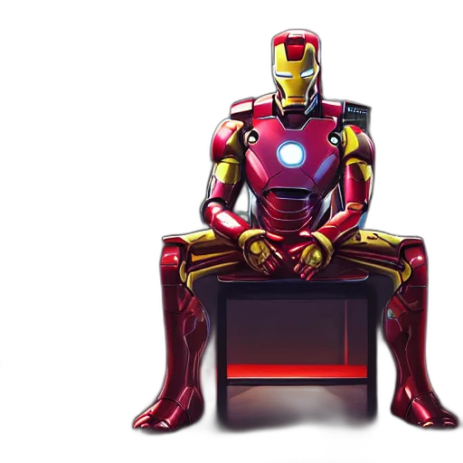 robot, furniture, concept art, 3d render transparent PNG cut-out