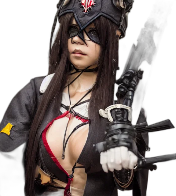 weapon, staff, sword, dragon, cyberpunk, fantasy art, anime, photorealistic transparent PNG cut-out