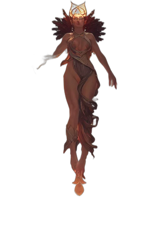 staff, dress, creature, concept art transparent PNG cut-out