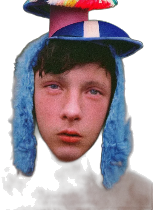 hat, face, jacket, mask, photorealistic, vaporwave, 3d render, cartoon transparent PNG cut-out