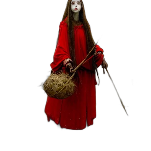 mask, staff, dress, creature transparent PNG cut-out