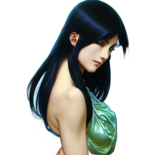 dress, face, jewelry, fantasy art transparent PNG cut-out