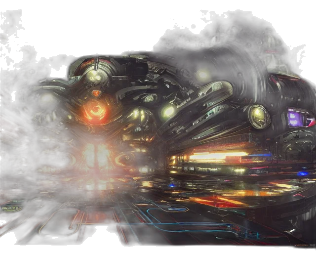 robot, car, concept art, fantasy art transparent PNG cut-out