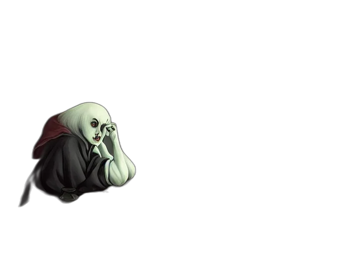 mask, creature, face, staff, concept art, pixel art, 3d render, fantasy art transparent PNG cut-out