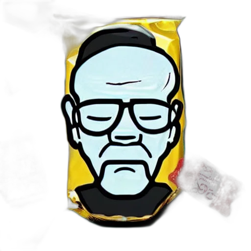 cartoon, comic book art, concept art, pixel art, heisenberg, candy transparent PNG cut-out