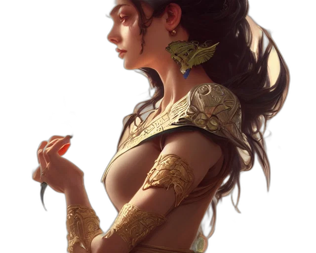 dress, jewelry, dragon, crown, fantasy art, concept art, photorealistic, pixel art transparent PNG cut-out