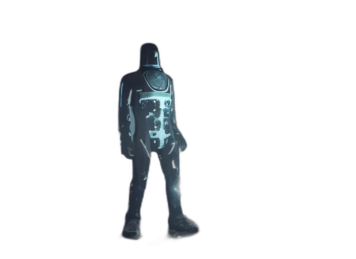 jacket, robot, mask, creature transparent PNG cut-out