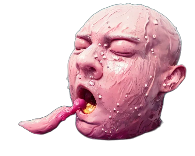 face, mask, creature, food, concept art, 3d render, photorealistic, pixel art transparent PNG cut-out