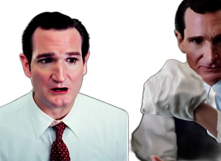 cartoon, 3d render, photorealistic, film, still, ted, cruz, patrick transparent PNG cut-out