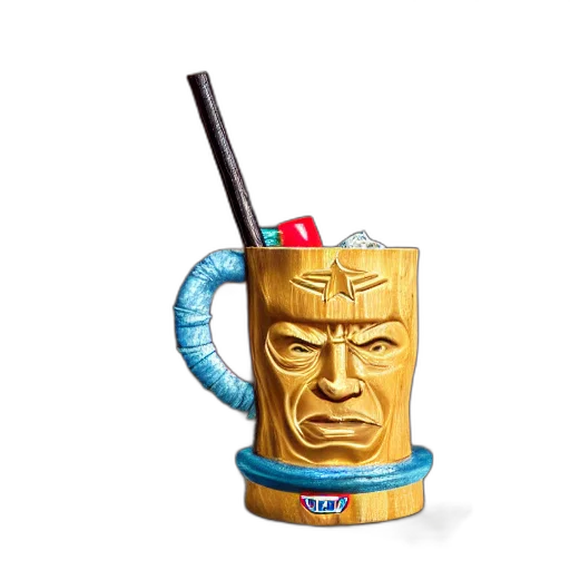3d render, closeup, photorealistic, photograph, glossy, captain, america, style transparent PNG cut-out