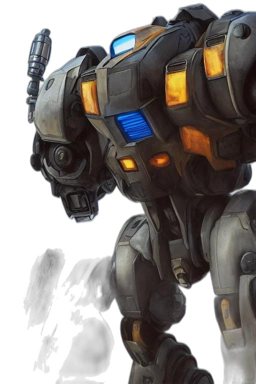 robot, weapon, concept art, fantasy art transparent PNG cut-out