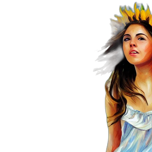 crown, dress, photorealistic, fantasy art, watercolor, oil painting, girl, amazing transparent PNG cut-out