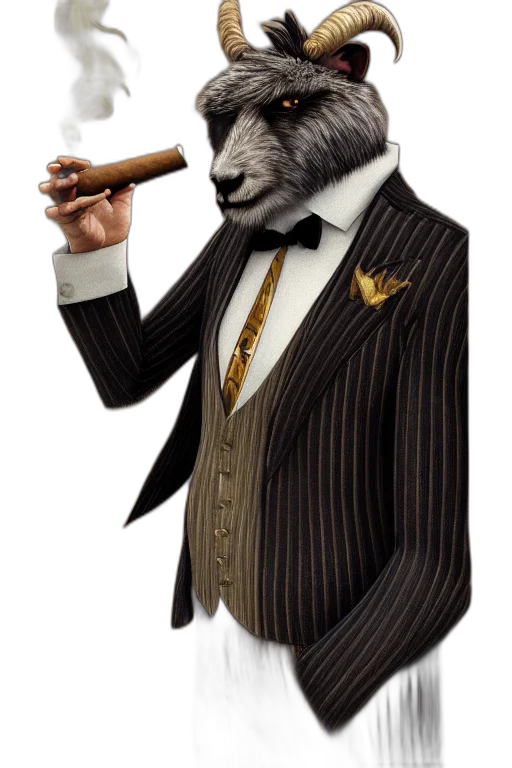 animal, staff, jacket, mask, concept art, photorealistic, 3d render, fantasy art transparent PNG cut-out
