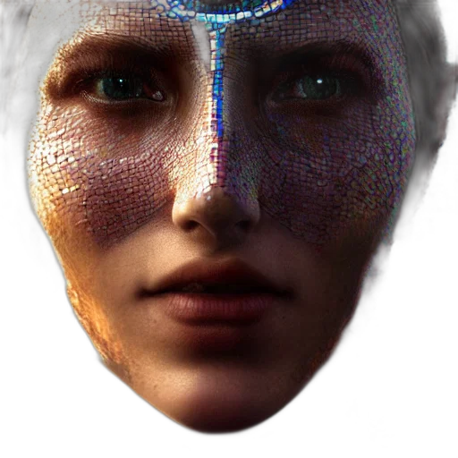 face, mask, robot, creature transparent PNG cut-out