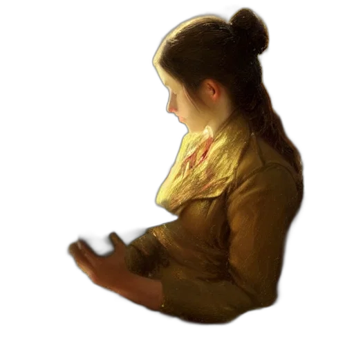 staff, face, dress, jacket, oil painting, photorealistic, concept art, 3d render transparent PNG cut-out