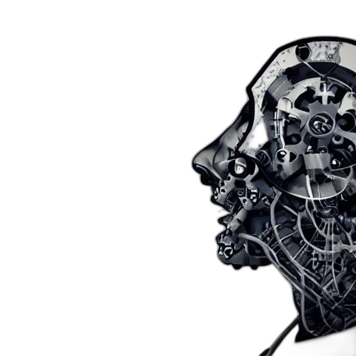 robot, mask, face, crown, cyberpunk, concept art, personality, machine transparent PNG cut-out