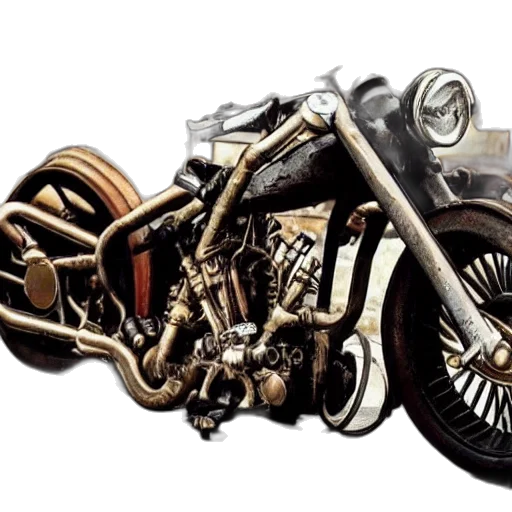 car, weapon, jewelry, photorealistic, 3d render, concept art, comic book art, steampunk transparent PNG cut-out