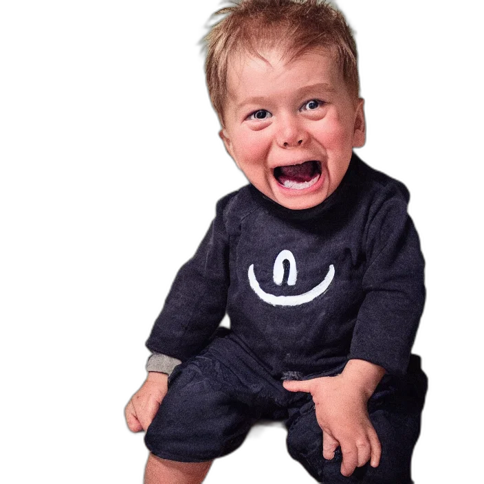 jacket, face, mask, creature, photorealistic, portrait, evil, toddler transparent PNG cut-out