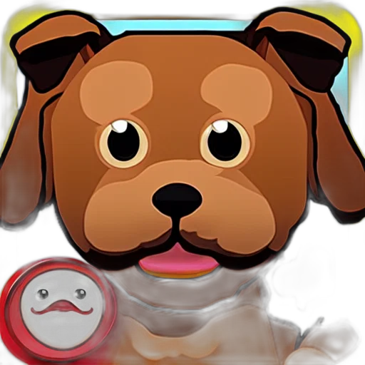 staff, concept art, pixel art, cartoon, 3d render, ben, talking, dog transparent PNG cut-out