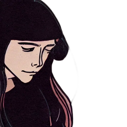 face, hat, mask, comic book art, concept art, cartoon, anime, neon lights transparent PNG cut-out