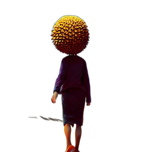 staff, umbrella, creature, hair transparent PNG cut-out