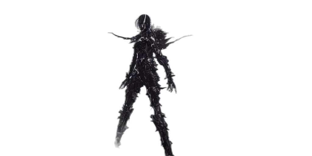 robot, weapon, creature, sword, concept art, 3d render, fantasy art, comic book art transparent PNG cut-out