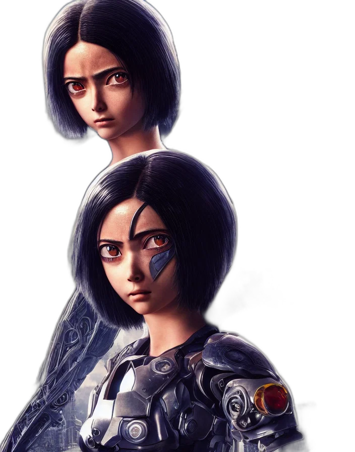 face, concept art, fantasy art, comic book art transparent PNG cut-out