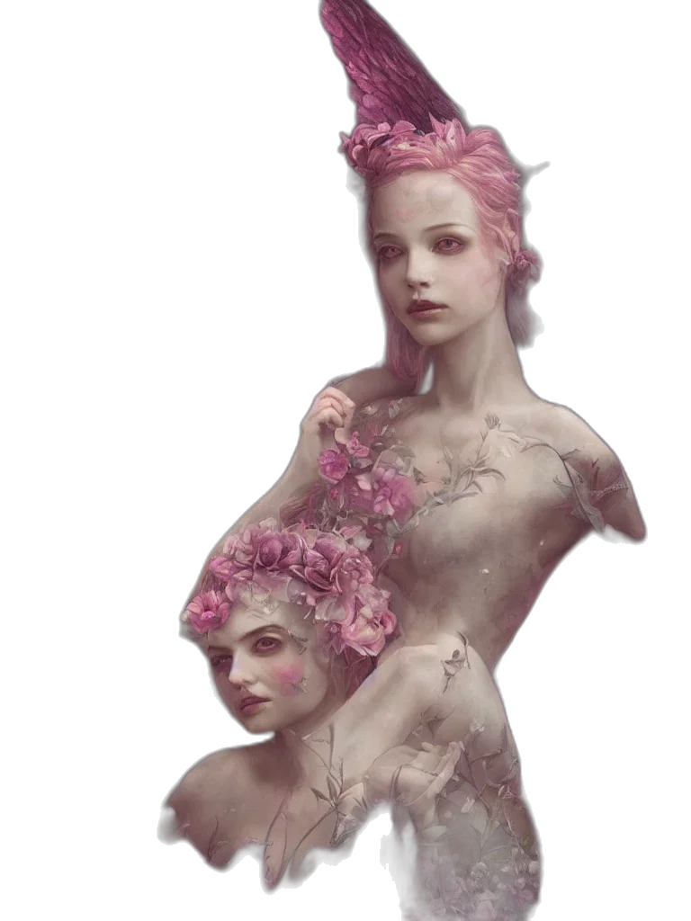 dress, crown, jewelry, concept art, fantasy art, photorealistic, 3d render, pastel transparent PNG cut-out