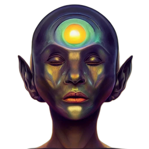 face, mask, creature, robot transparent PNG cut-out