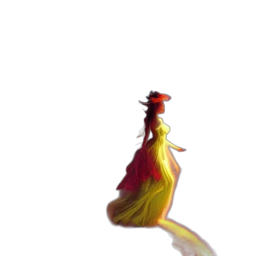 dress, crown, dragon, flower, concept art, watercolor, fantasy art, 3d render transparent PNG cut-out
